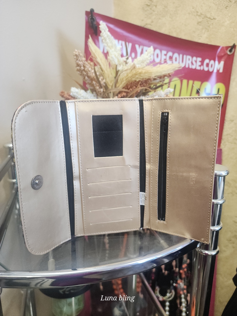 Geometric Multicolor Wallet Like New - Picture 3 of 3